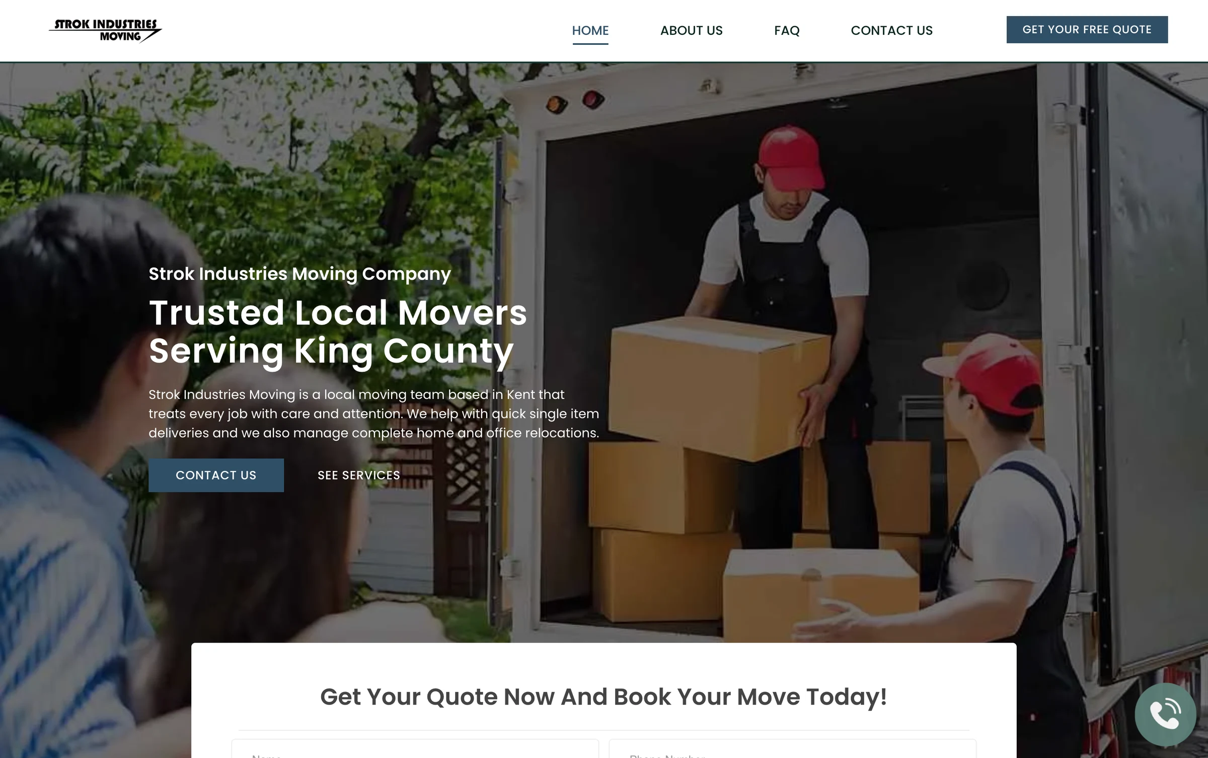 Strok Industries, moving website by Contractor Marketing NW