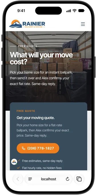 On an iPhone. A price before the call