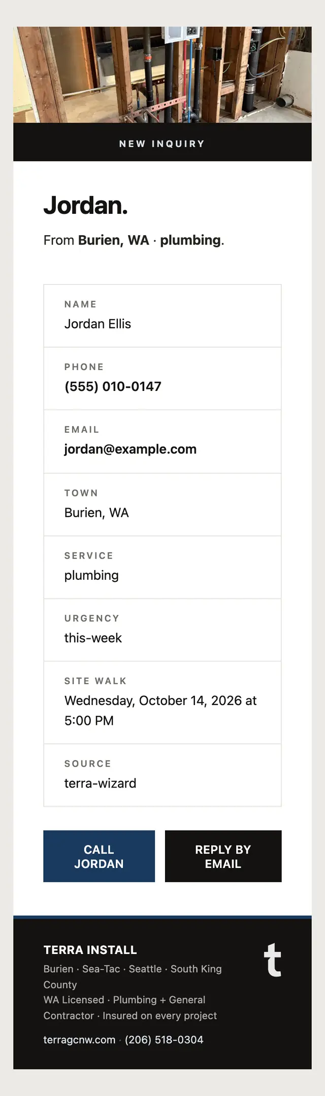 The email the contractor gets for that request