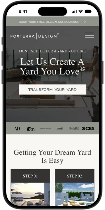 On an iPhone. Landscape design, Santa Ana CA